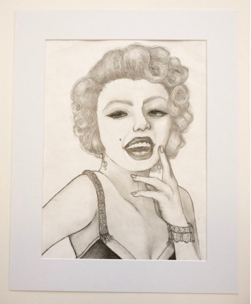 Luisa Fernanda Mendez Portillo, 7th Grade, "Marilyn Monroe", Drawing